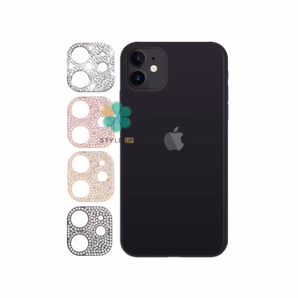 محافظ لنز گوشی اپل آیفون Apple iPhone 11 مدل نگین دار