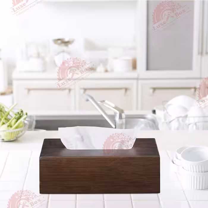 جعبه چوبی دستمال کاغذی لوکس باکس کد 906