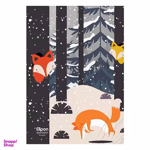 دفتر مشق‌ 60 برگ تک خط وزیری شومیز کلاسیک جلد نرم الیپون (Elipon) کد 2151236