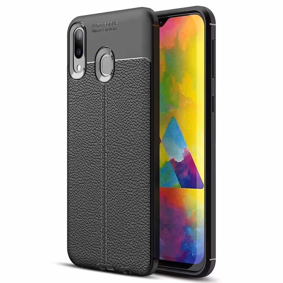 قاب ژله ای طرح چرم موبایل مناسب برای گوشی سامسونگ Galaxy M20