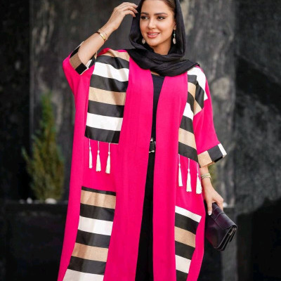 پانچو زنانه ابروبادی مدل مانتو پانچو عبایی