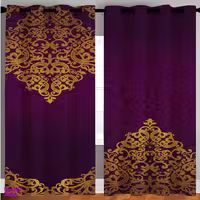 مجموعه 2 عددی پرده رنس مدل C31-50259 رنگ بنفش