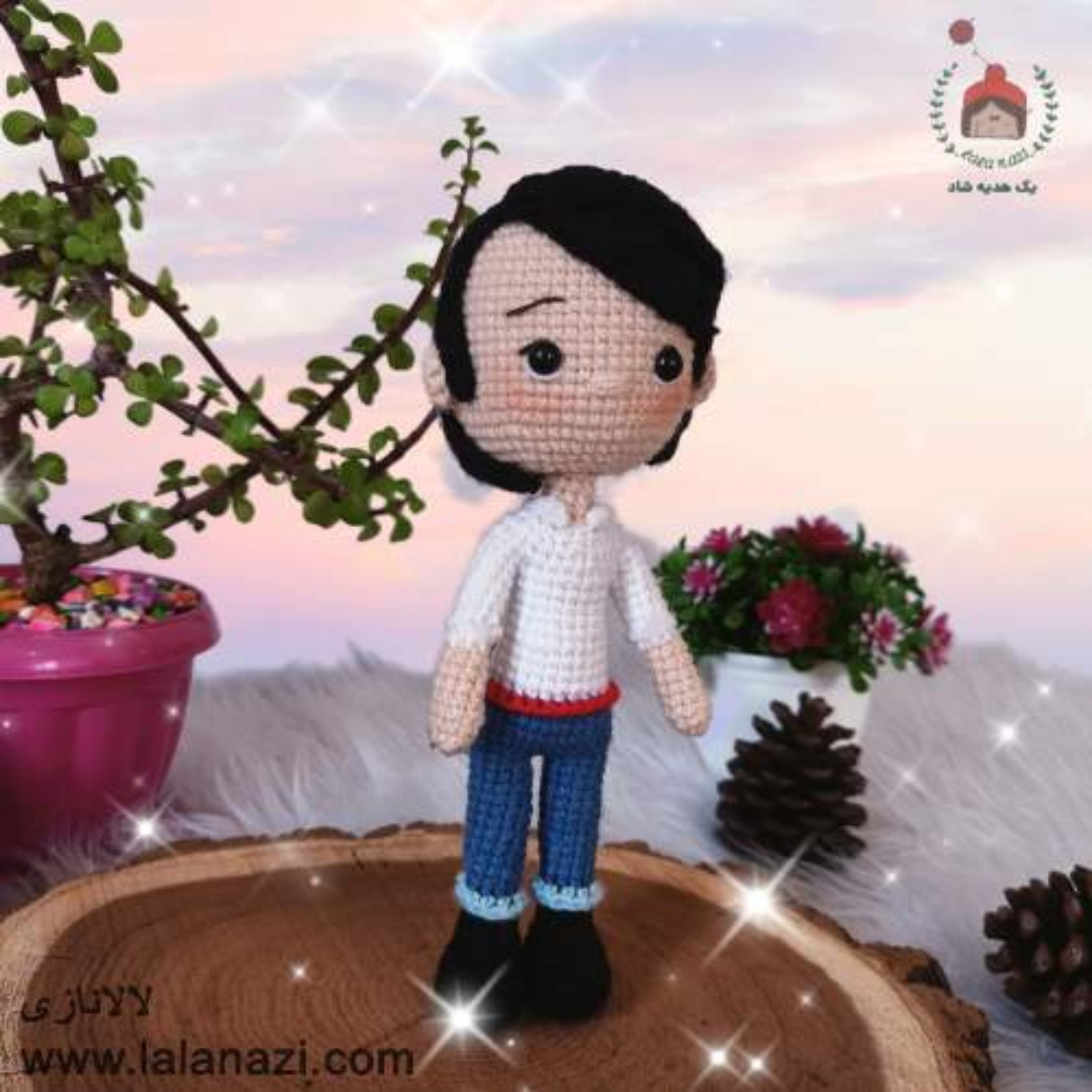 عروسک بافتنی شاهزاده اریک پری دریایی کوچک ( کد 60355 )