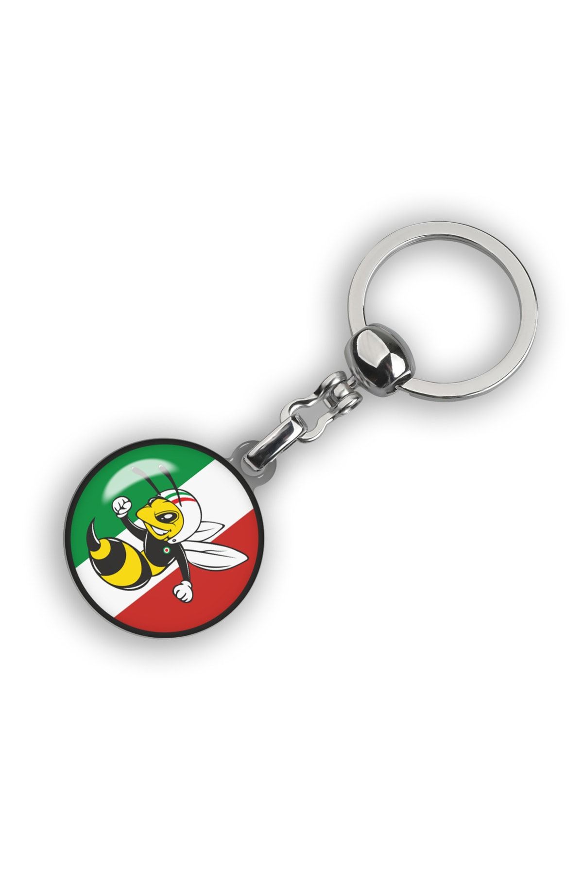 جاسوئیچی موتورسیکلت آرم دور VESPA LOGO BEE KEY CHAIN FLAG ایتالیا Modül