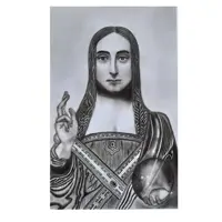 فروش نقاشی سیاه قلم منسوب به حضرت عیسی (ع)کپی از نقاشی سالواتور موندی در ابعادA4 بروی مقوای فابریانو