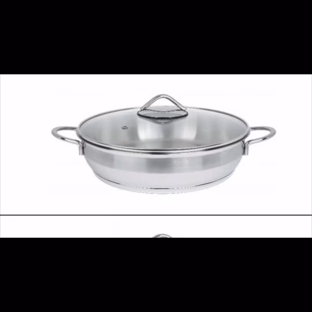 تابه استیل تک دو دسته سایز 28 