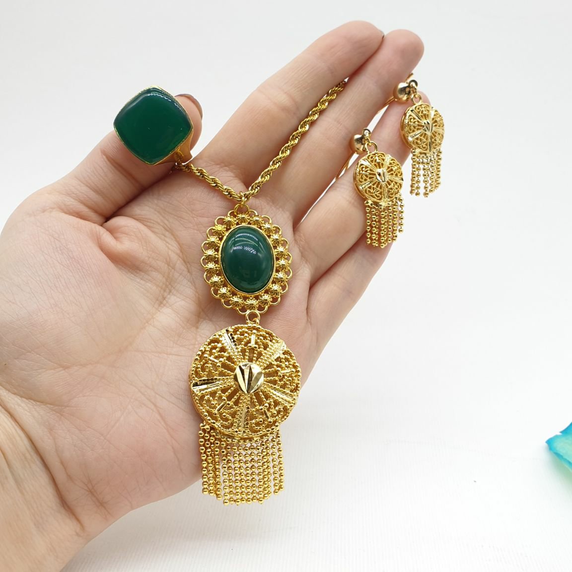 ست بحرینی ابکاری طلا