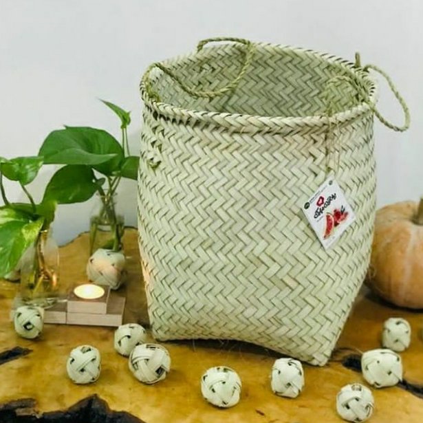 سبد استوانه ای دسته دار