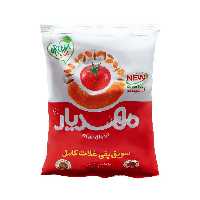 پفک غلات کامل کچاپ سالم و ارگانیک 50 گرمی مهدیار(سویق پفی غلات کامل گوجه ای)