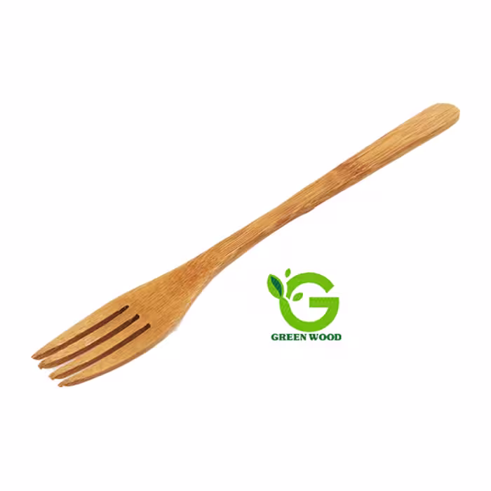 چنگال چوبی بامبو بسته 1 عددی کد Gw50601005
