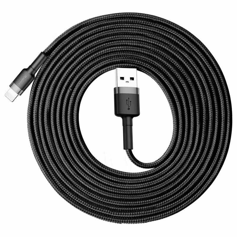 کابل شارژ لایتنینگ باسئوس مدل Baseus Cafule CALKLF-RG1 طول 3 متر