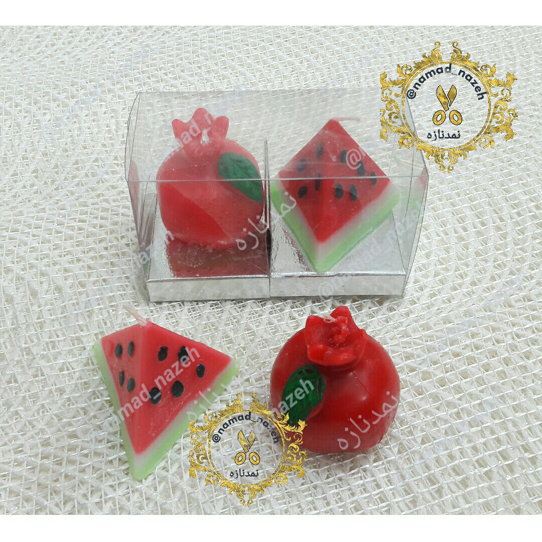 شمع جفتی تزئینی انار و هندوانه برای یلدا