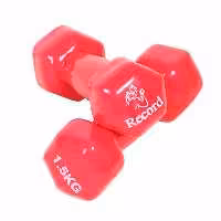 دمبل شش ضلعی 1.5 کیلوگرمی روکش دار رکورد بسته 2 عددی