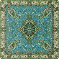 رومیزی ترمه  یک متر در یک متر ابریشمی  طرح سالار برند حسینی