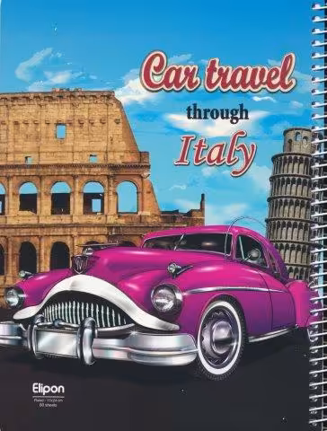 دفتر خط دار کلاسیک 80 برگ (8طرح،کد 231)،(سیمی)