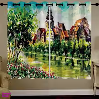 پرده مخمل رنس مدل C34-50039 ارتفاع 190 سانتی متر