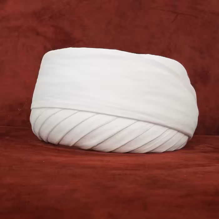 عمامه پیچیده 9متری وال هندی درجه 1سفید( ارسال رایگان😍) 