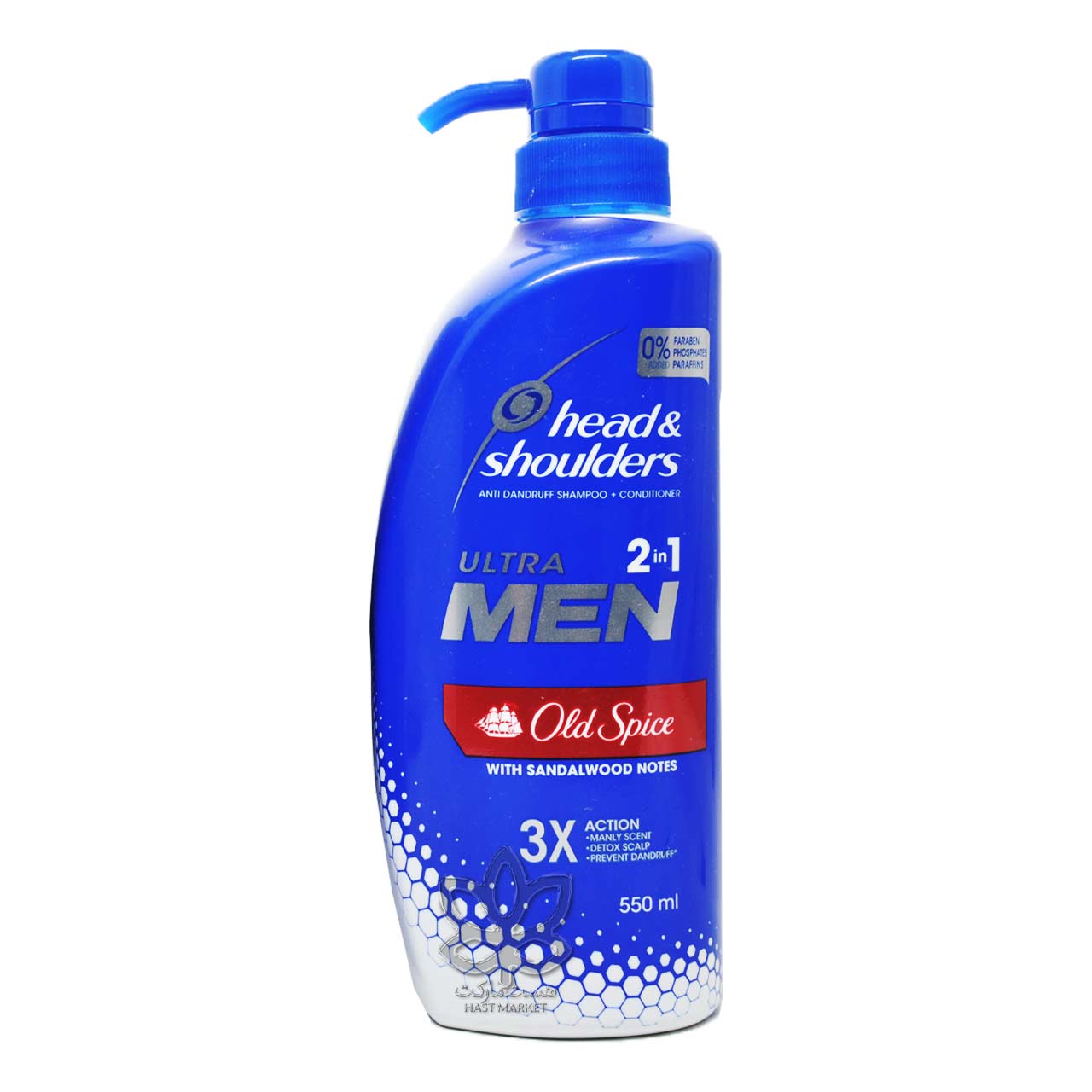 شامپو ضد شوره و نرم کننده با رایحه چوب صندل اولد اسپایس 550 میل هد اند شولدرز - head & shoulders