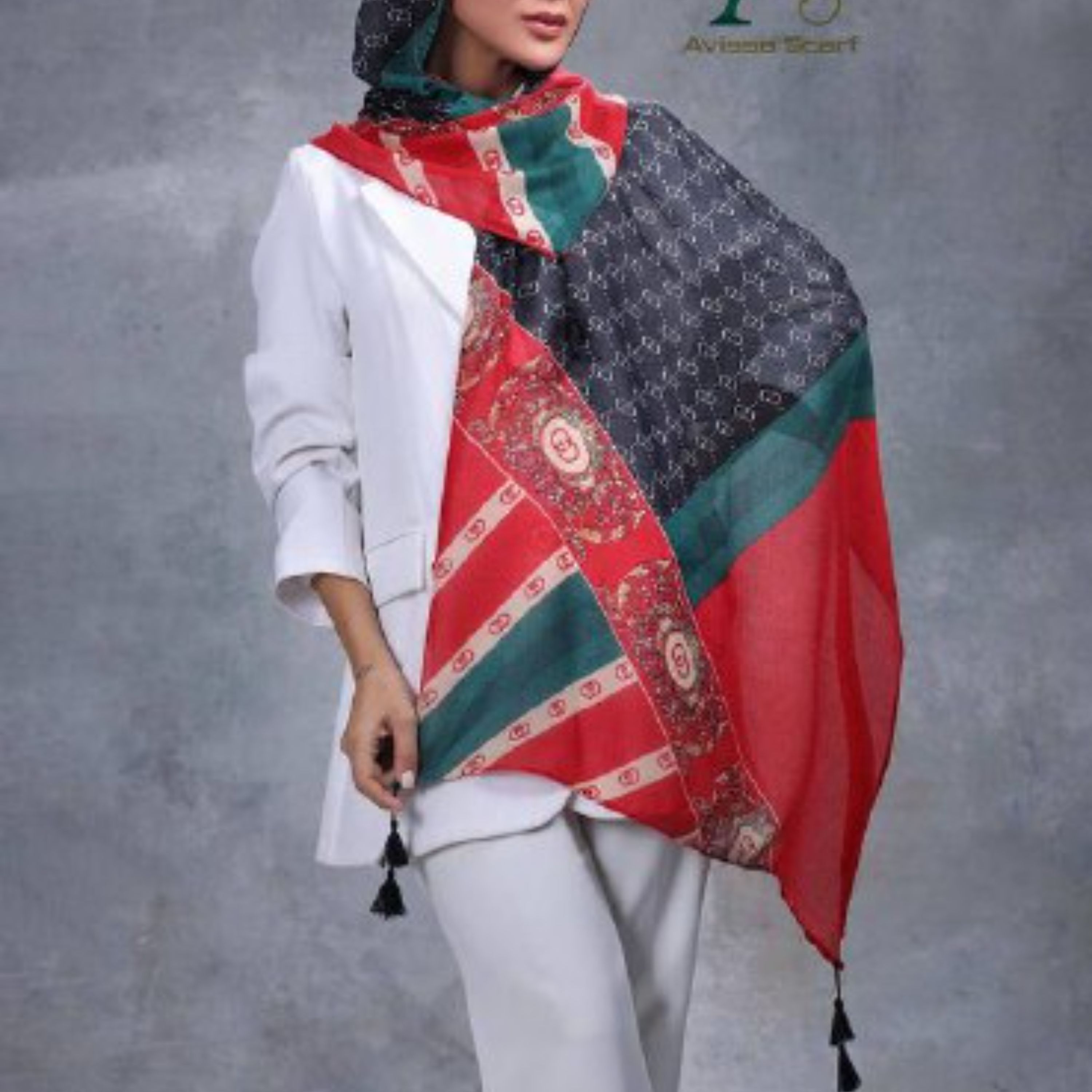 شال نخی منگوله دار5