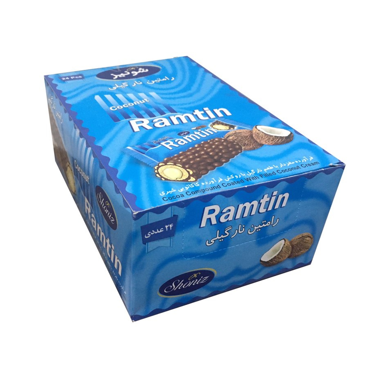 شکلات رامتین نارگیلی شونیز - 19 گرم بسته 24 عددی