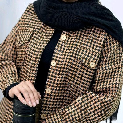 مانتو پاییزه وسمه جنس توییت پشمی