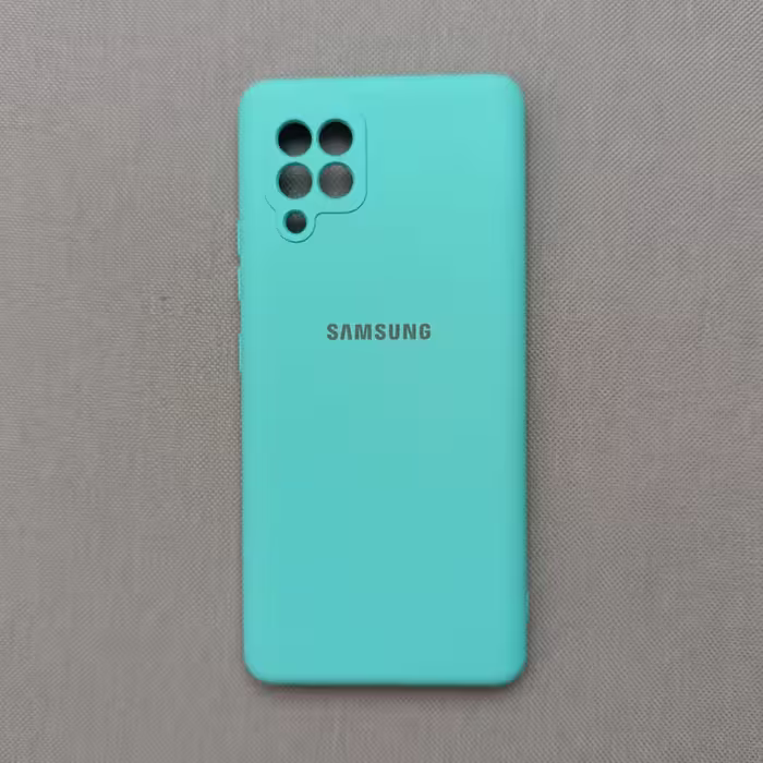 گارد - قاب - کاور سیلیکونی آبی  (داخل مخمل) مناسب برای سامسونگ آ 42 - Galaxy A42 - a 42 - a42 - A 42