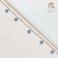 پابند نقره اصل طرح چشم نظر عیار 925 کد 24018