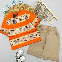 تیشرت شلوارک لش مجلسی اسپرت دخترانه وپسرانه