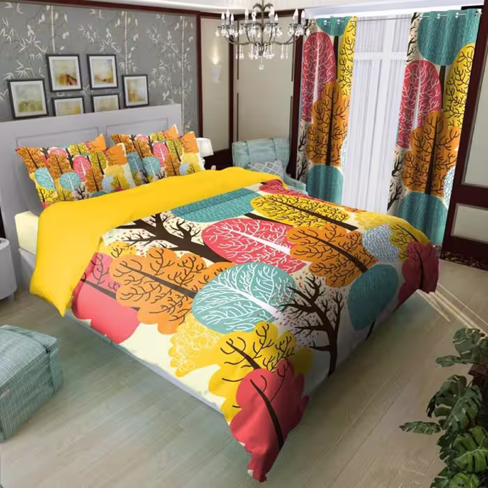 سرویس روتختی 2 نفره تنسل چاپی برندترک لند(Turk Land) rs 132