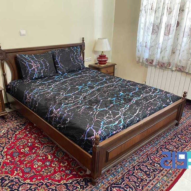 روتختی کشدار دونفره عرض180 طرح ماربل آیریش ( مهلت تست 7 روزه)