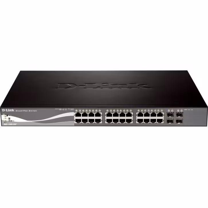 سوئیچ 28 پورت و اسمارت دی لینک دی جی اس 1500 28 پی