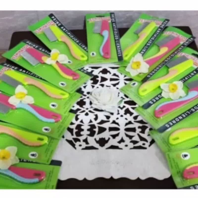 شانه استیل شپش دندانه بلند و کوتاه