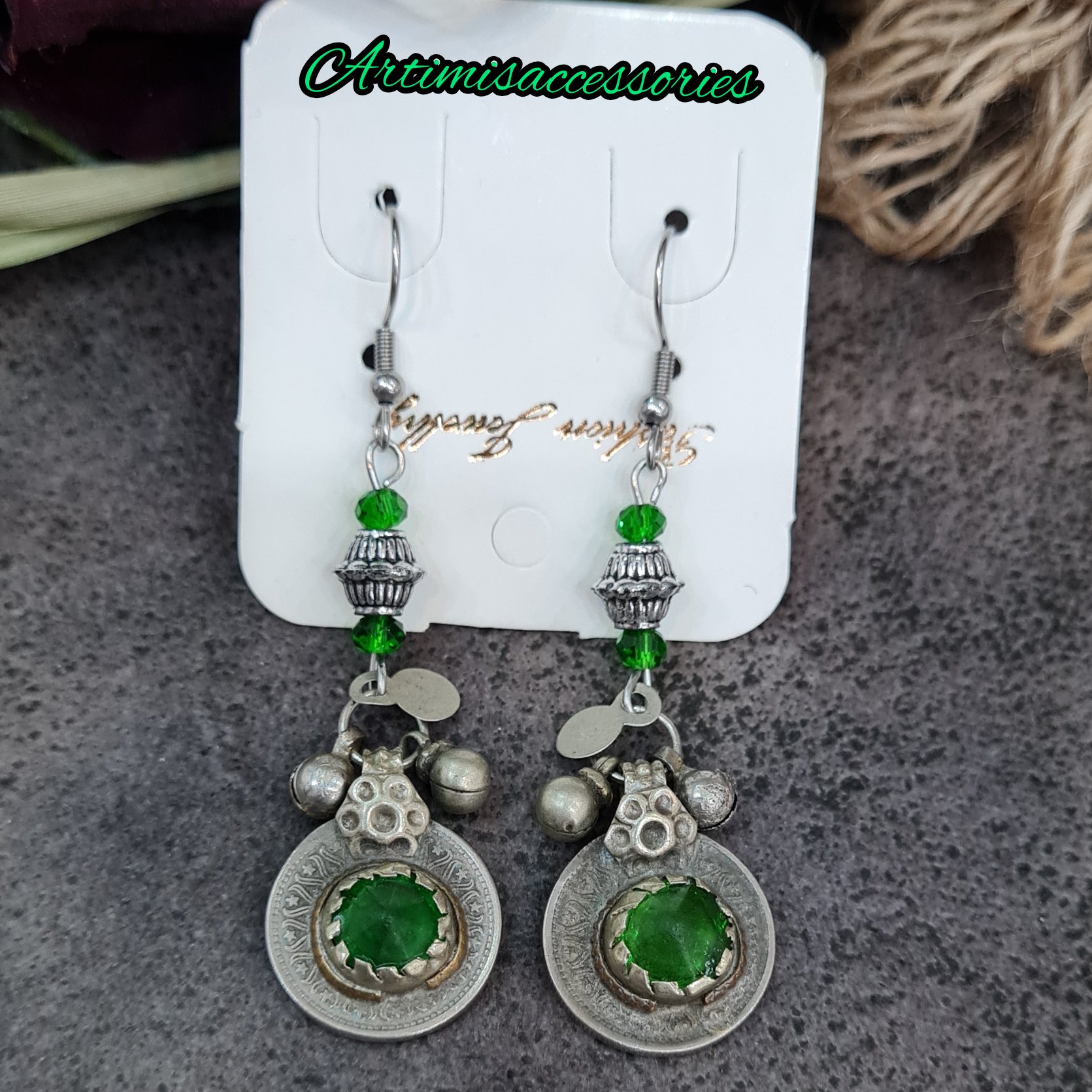 گوشواره ورشو با سکه های قدیمی