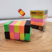 پاکن فانتزی رنگین کمانی بسته بندی طلقی ده عددی پاک کن