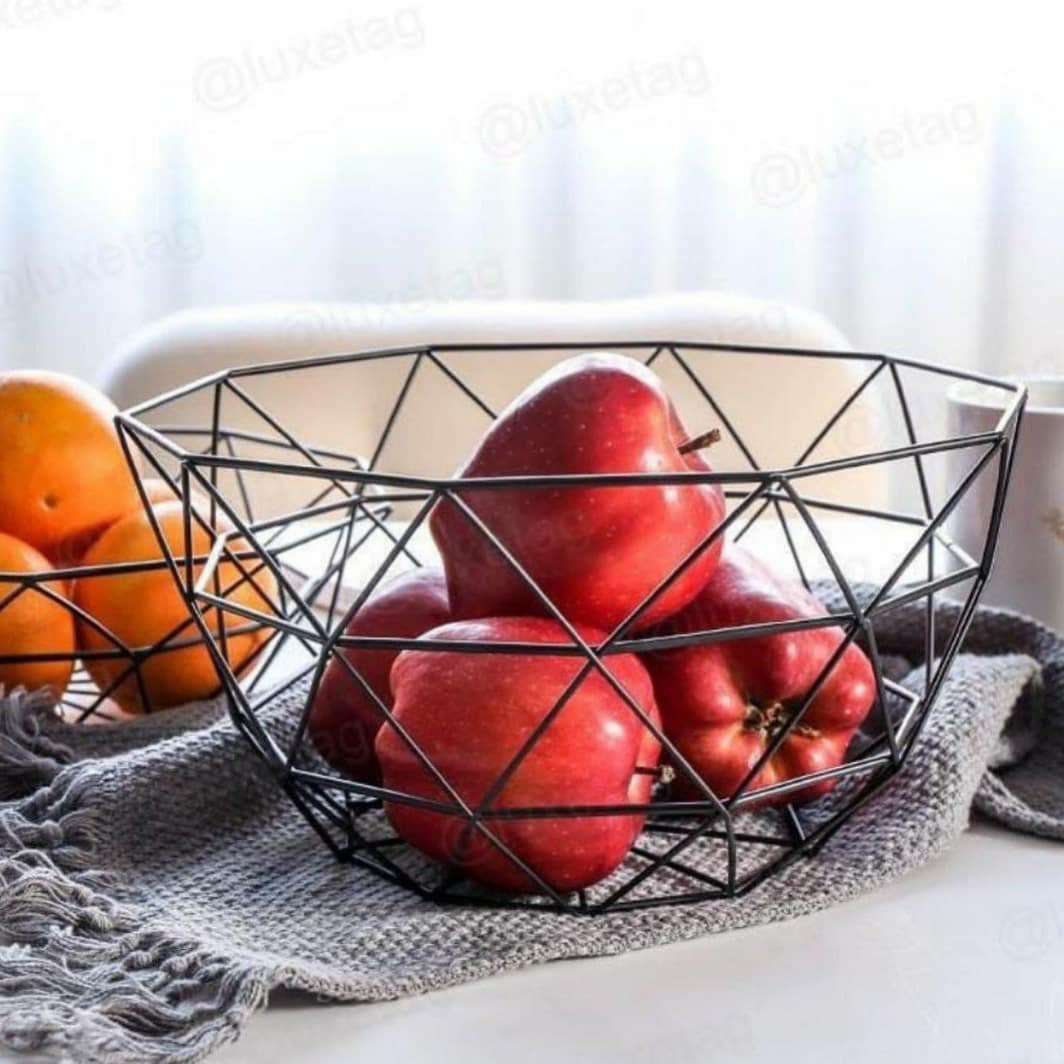 سبد میوه،فلزی ،بسیار شیک و مدرنیته، رنگ کوره ی و ضد زنگ