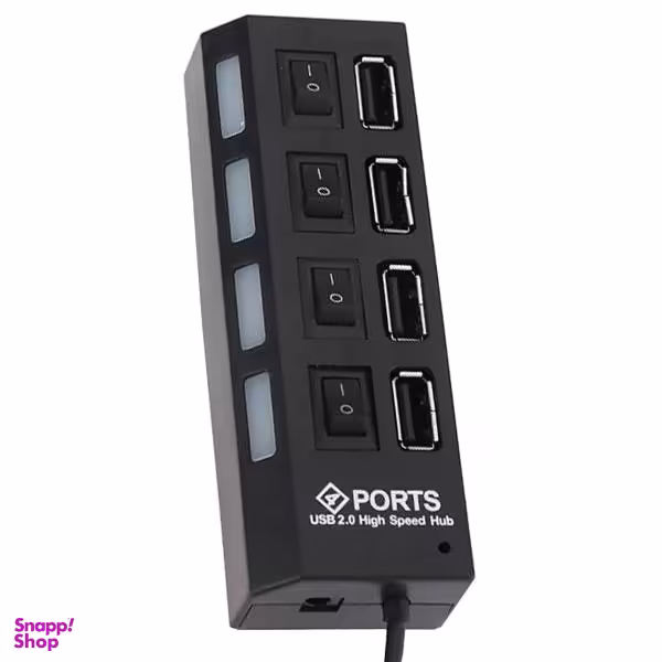 هاب 4 پورت USB 2.0 پورتز مدل HI-SPEED