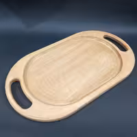 سینی چوبی دسته دار مخصوص سرو 38 در 23 سانت 