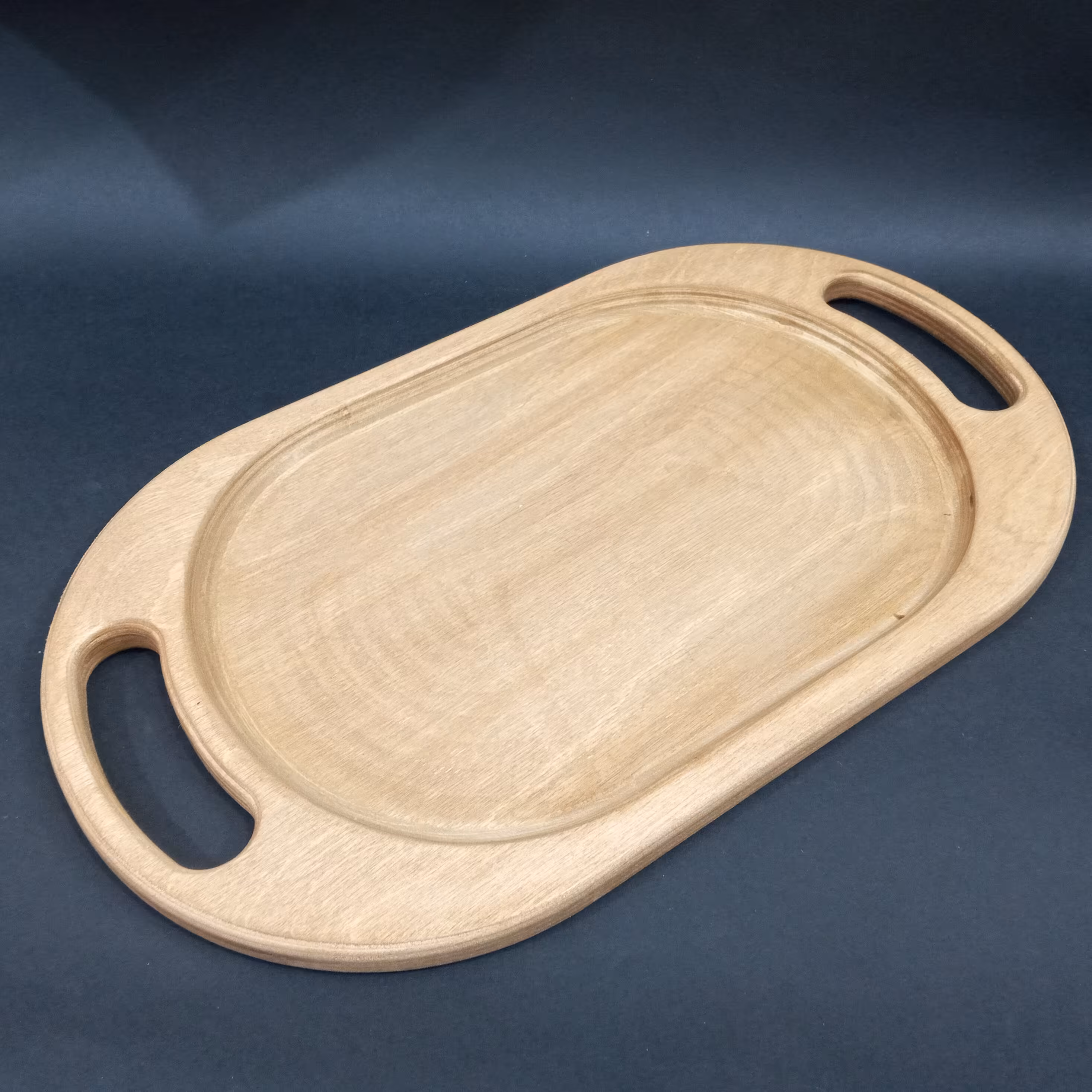 سینی چوبی دسته دار مخصوص سرو 38 در 23 سانت 