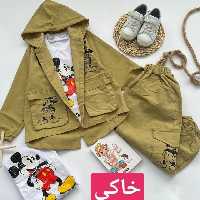 ست سویشرت کلاهدار و شلوار و تیشرت بچگانه