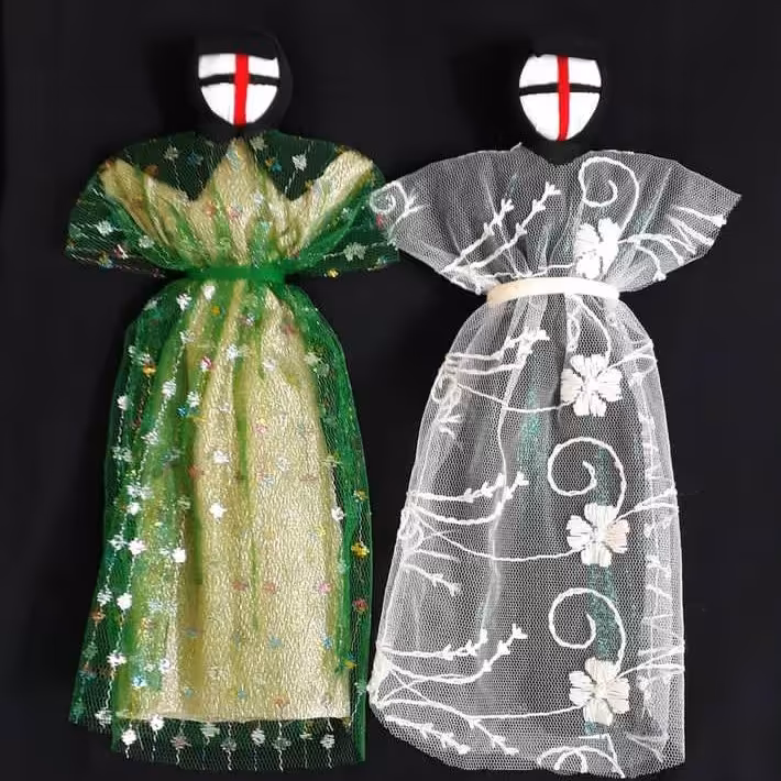 عروسک لِعبه عروسک  محلی بومی استان خوزستان سایز بین،15 تا 18 رنگ متنوع