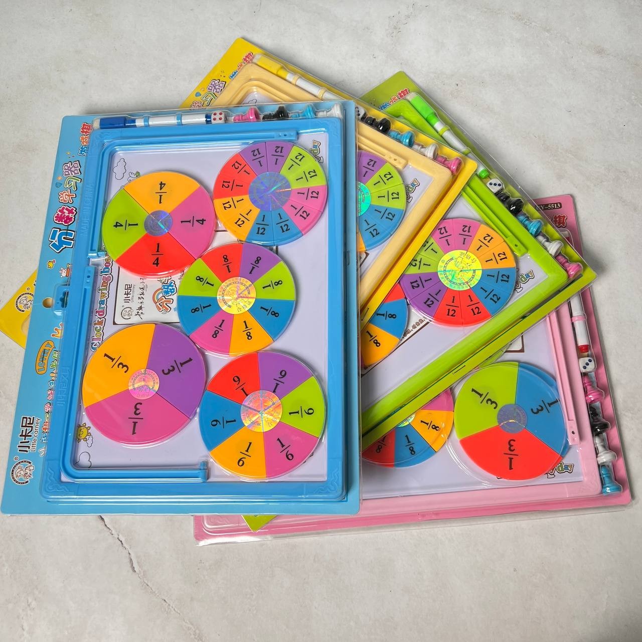 ست تخته وایت برد مگنتی و ابزار آموزش کسر