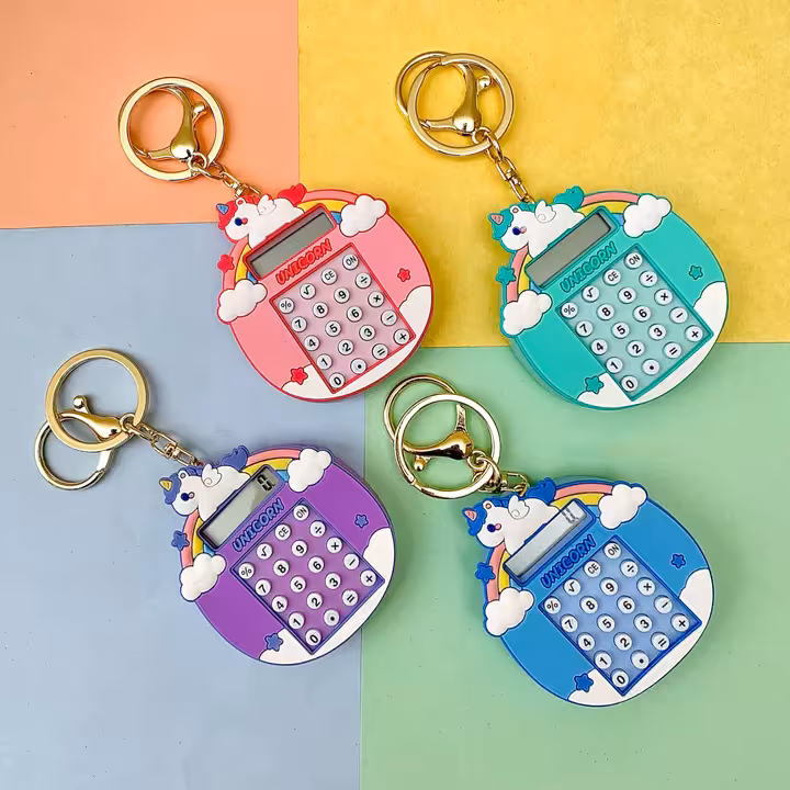 ماشين حساب فانتزی آويز دار طرح یونیکورن