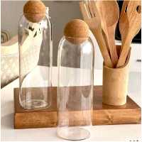 بانکه حبوبات سایز یک (بزرگ)دنیز با در چوبینه 