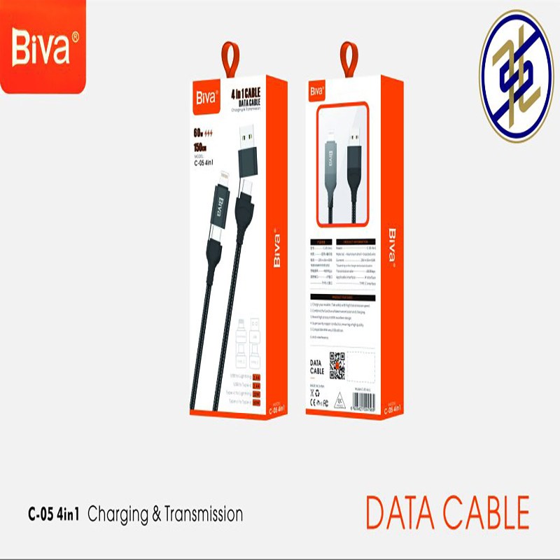 کابل 1.5 متری بیوا مدل C-05 4in1 