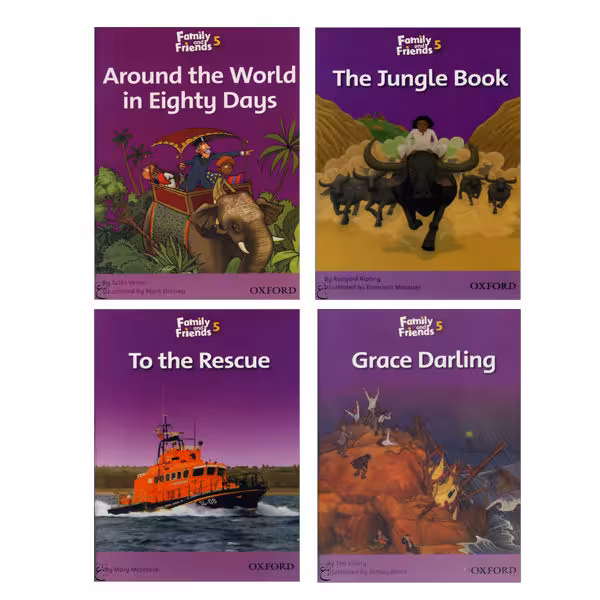 کتاب Readers family and friends 5 اثر جمعی از نویسندگان انتشارات کتاب ما 4 جلدی