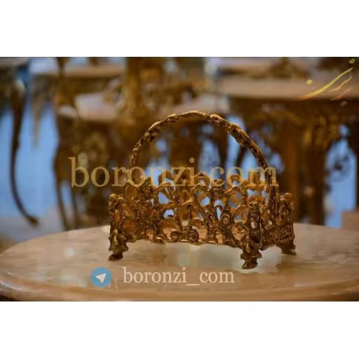 جا کارد و چنگال برنزی طرح سبد توری