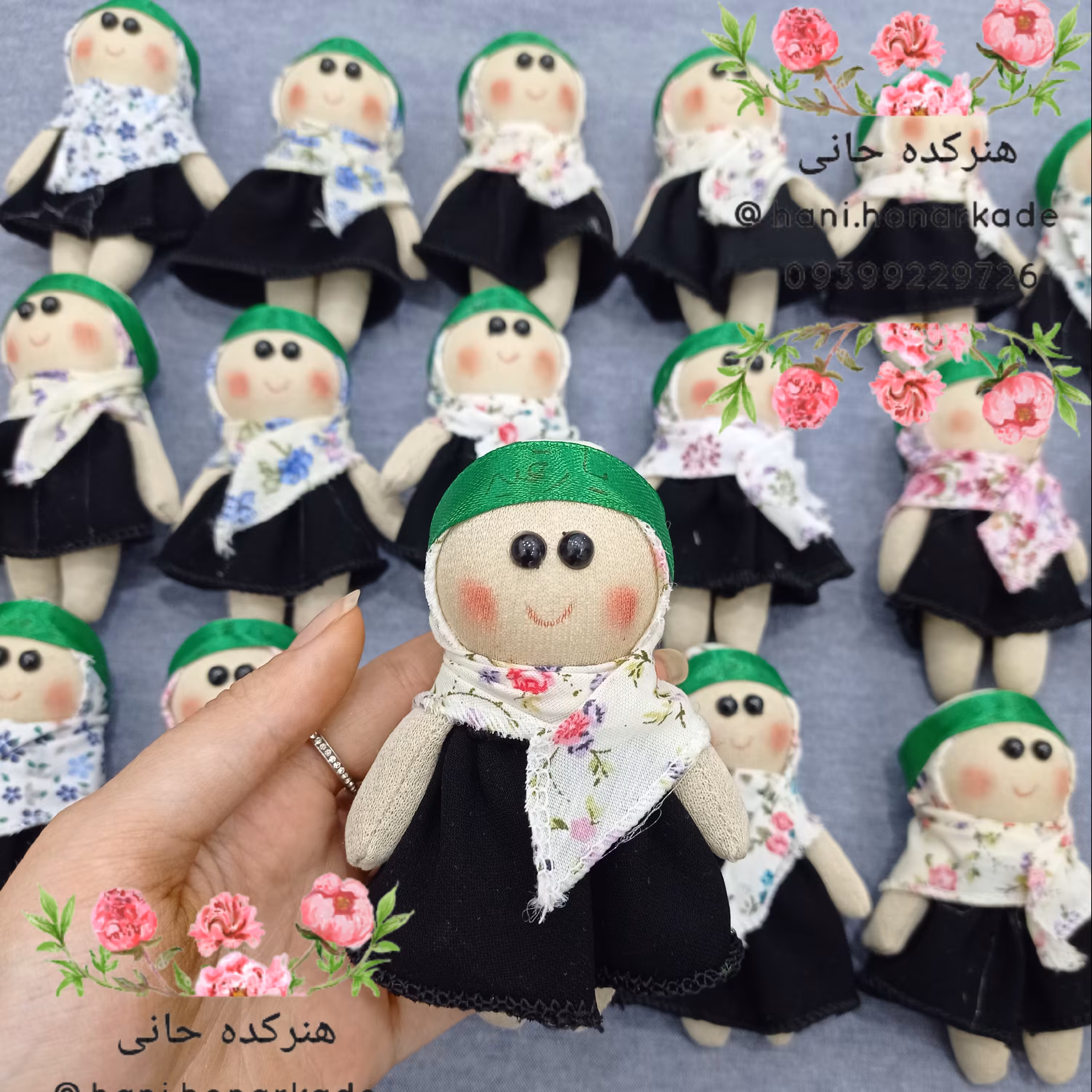 پک ده عددی عروسک مذهبی 10سانتی مناب نذر عروسک