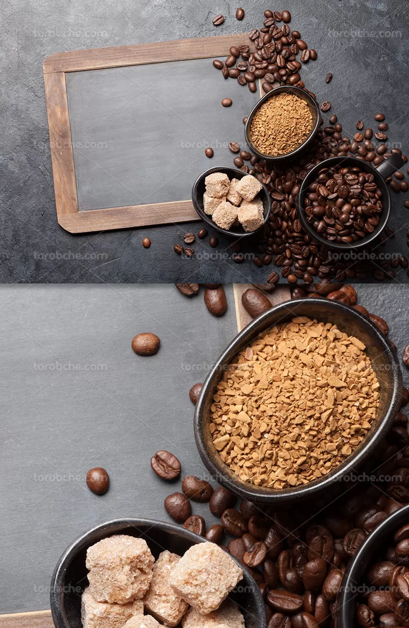 عکس دانه های قهوه تازه | گرافیک با طعم تربچه