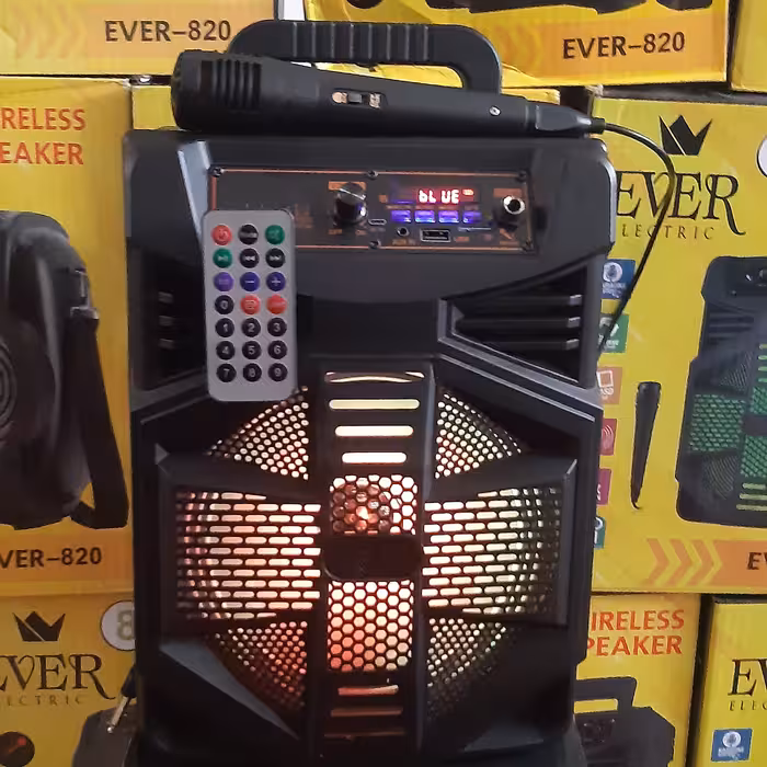 اسپیکر بلوتوثی قابل حمل حرفه ای شرکتEVER با ریموت کنترل و یک میکروفن با کیفیت