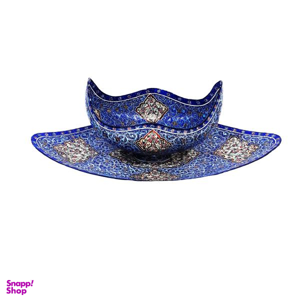 ست کاسه و بشقاب میناکاری طرح کشکولی کد 220